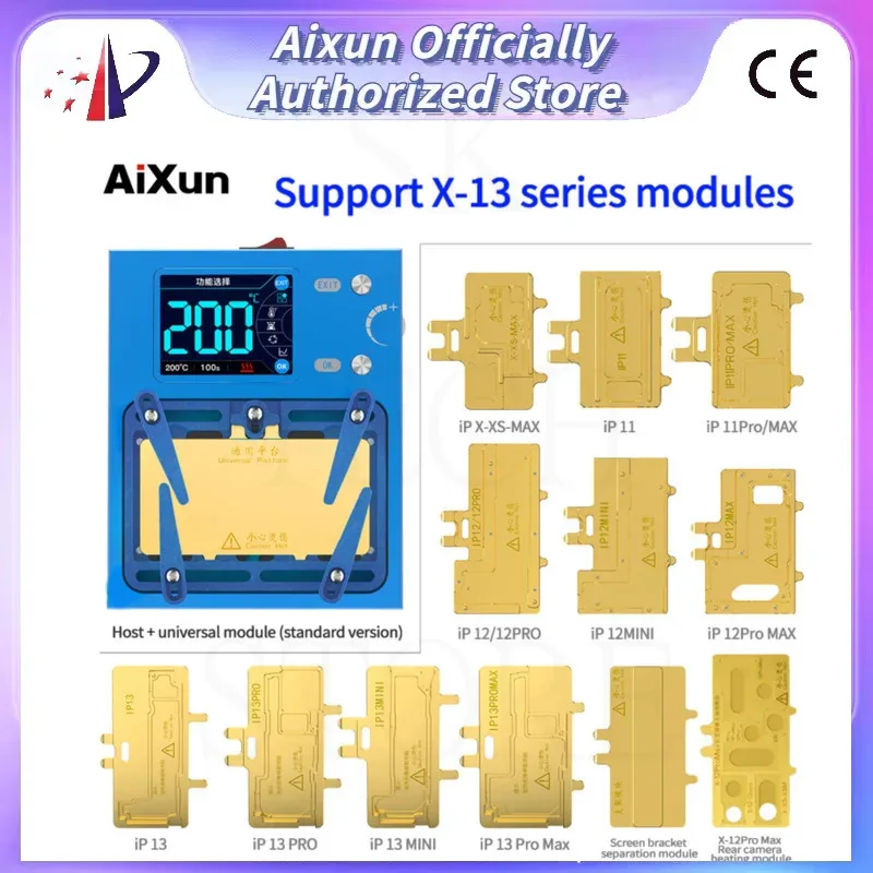 AiXun iHeater Pro Desoldering Station support IP X-13ProMax Android Motherboard Chip CPU Fixture Motherboard Repair Station