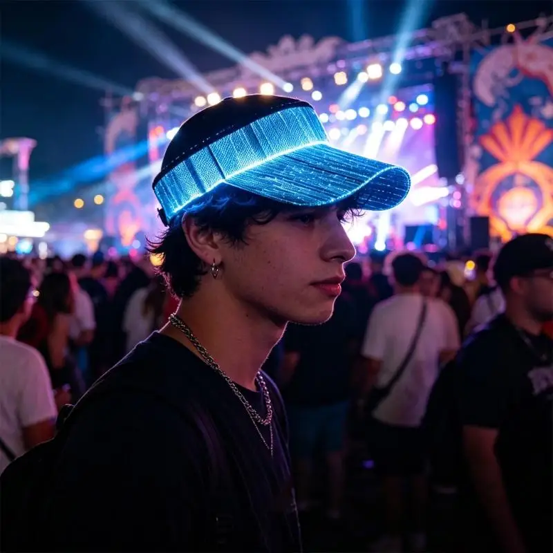 R7UF Modern Bright Hat 7 Shades 4 Flashing Modes For Party Enthusiasts