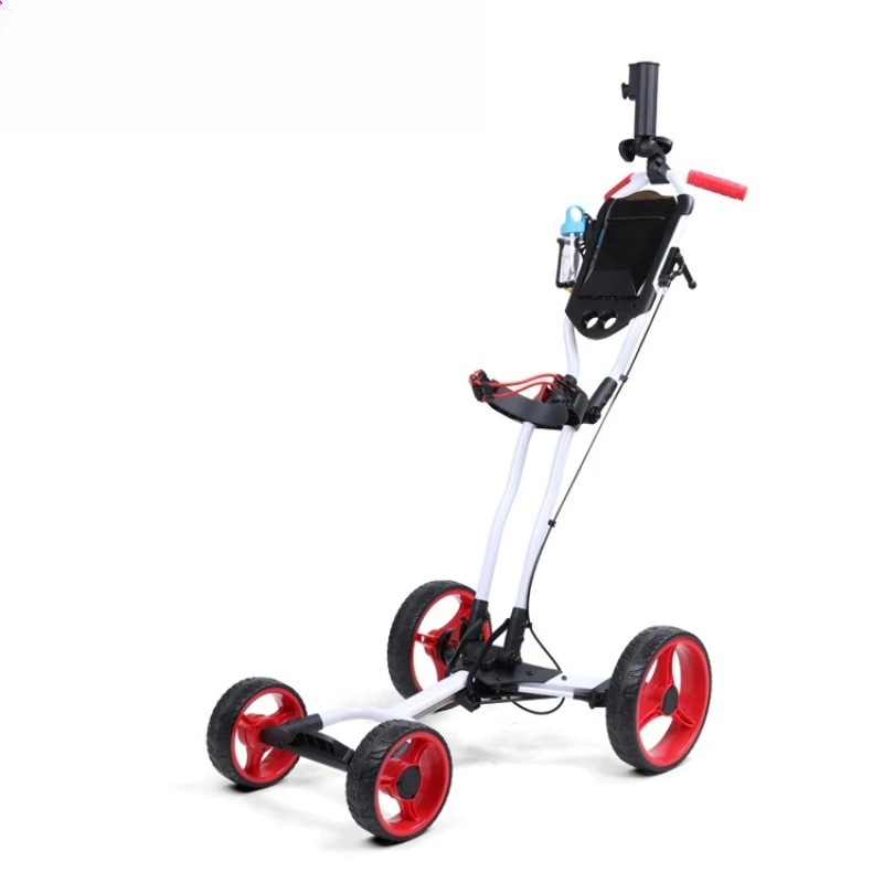 Golf three-wheel ball chartered cart foldable trolley trolley