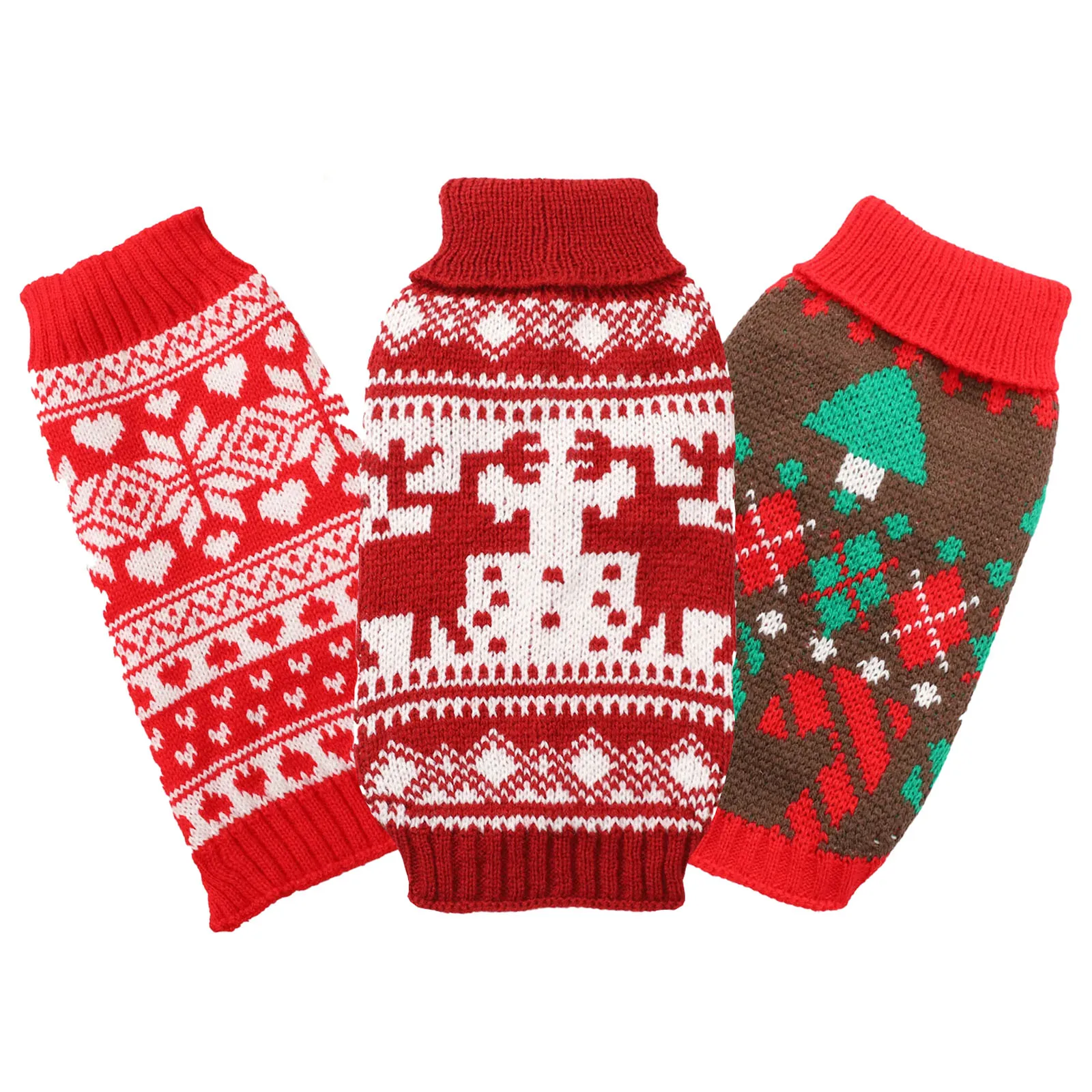 

Christmas Warm Pet Clothes Cute Cat Puppy Dogs Autumn Winter Sweater Costume Milu deer Graphic Knitted Coat Pet Clothing