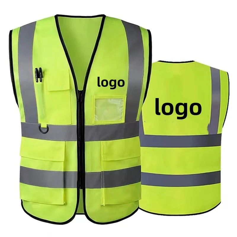 Custom Logo High Quality Hi Vis Reflector Jacket Reflective Safety Vest