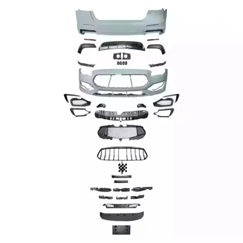 

For Quattropor-te GTS 2013-2017 Body Parts Car Front Bumper Grille and Front Lip Kit