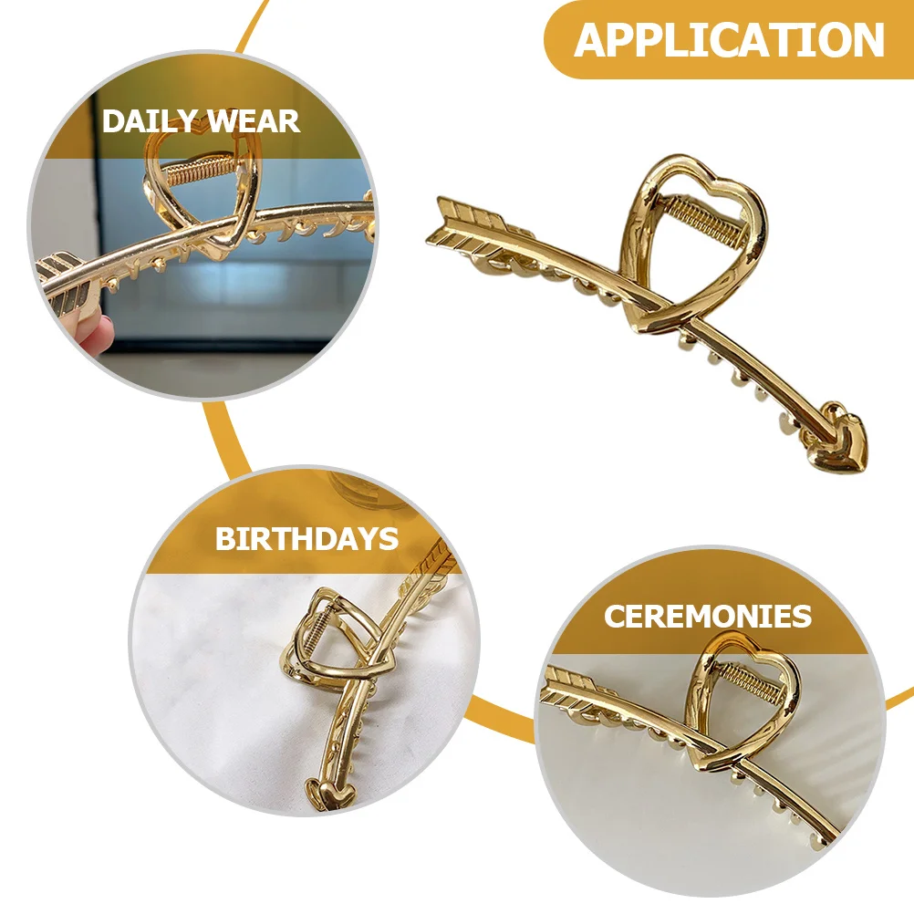 Herz-Piercing-Haarklammer, feine Handwerkskunst, dekorativer Haarklemmen-Griff für Partys, Tanz, Reisen, täglicher Stil