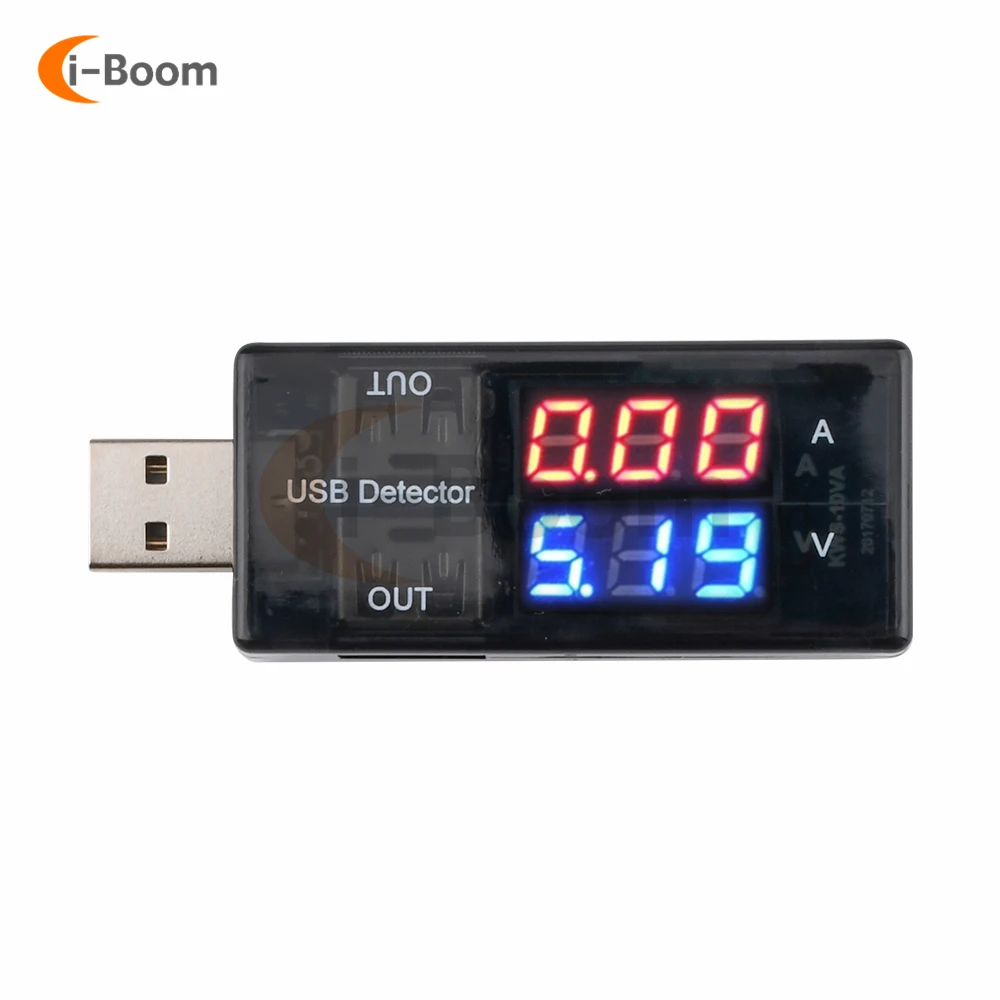 1 In 2 Out USB Power Meter Cell Phone Charging Power Detection Instrument Home Appliance Power Detection