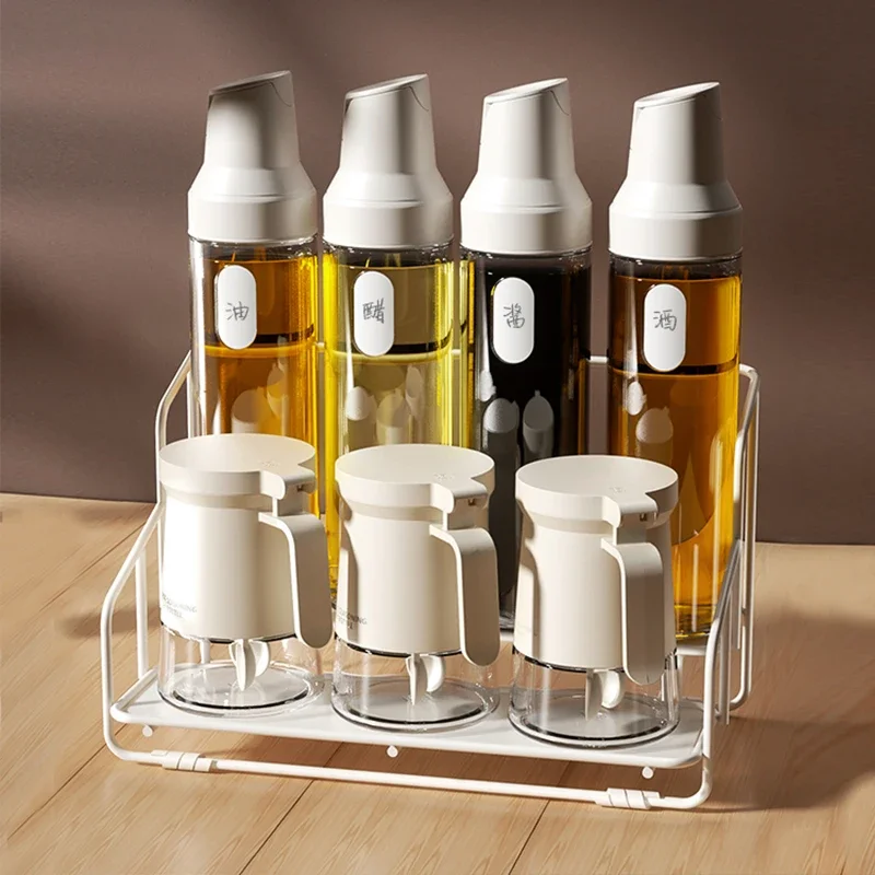 

Kitchen Seasoning Rack Independent Storage Rack For Seasoning Bottles Double-layer Stepped Iron Seasoning Bottle Sorting Rack