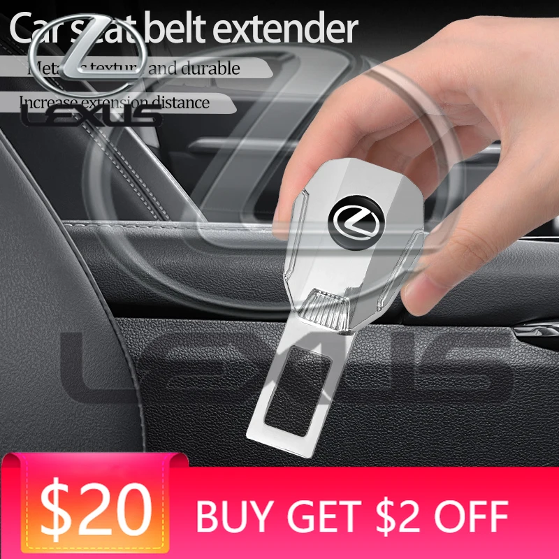 

Emblems Car Emblem Seat Belt Clip Extender Accessories For Lexus F SPORT RX300 IS200 IS250 ES350 Ct200h UX250h NX300h ES300h RX4