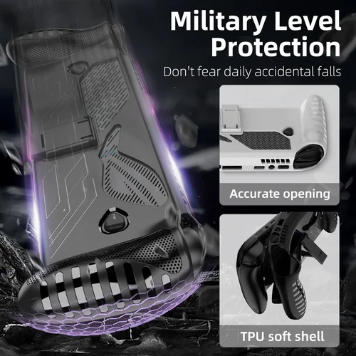 Imagen 2 del producto Funda de TPU para ROG Xbox Ally / Ally X, funda protectora de piel con soporte, accesorios antideslizantes a prueba de golpes para consola de juegos