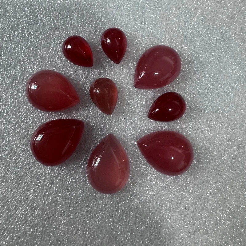 أحجار كريمة خاتم وجه للمجوهرات ، بيع بالجملة ، أحمر الخوخ الأصلي ، العقيق العقيق العقيق العقيق العقيق ، الكمثرى دروب 10 × 14 ، 15 × 20 ، 5 في العبوة