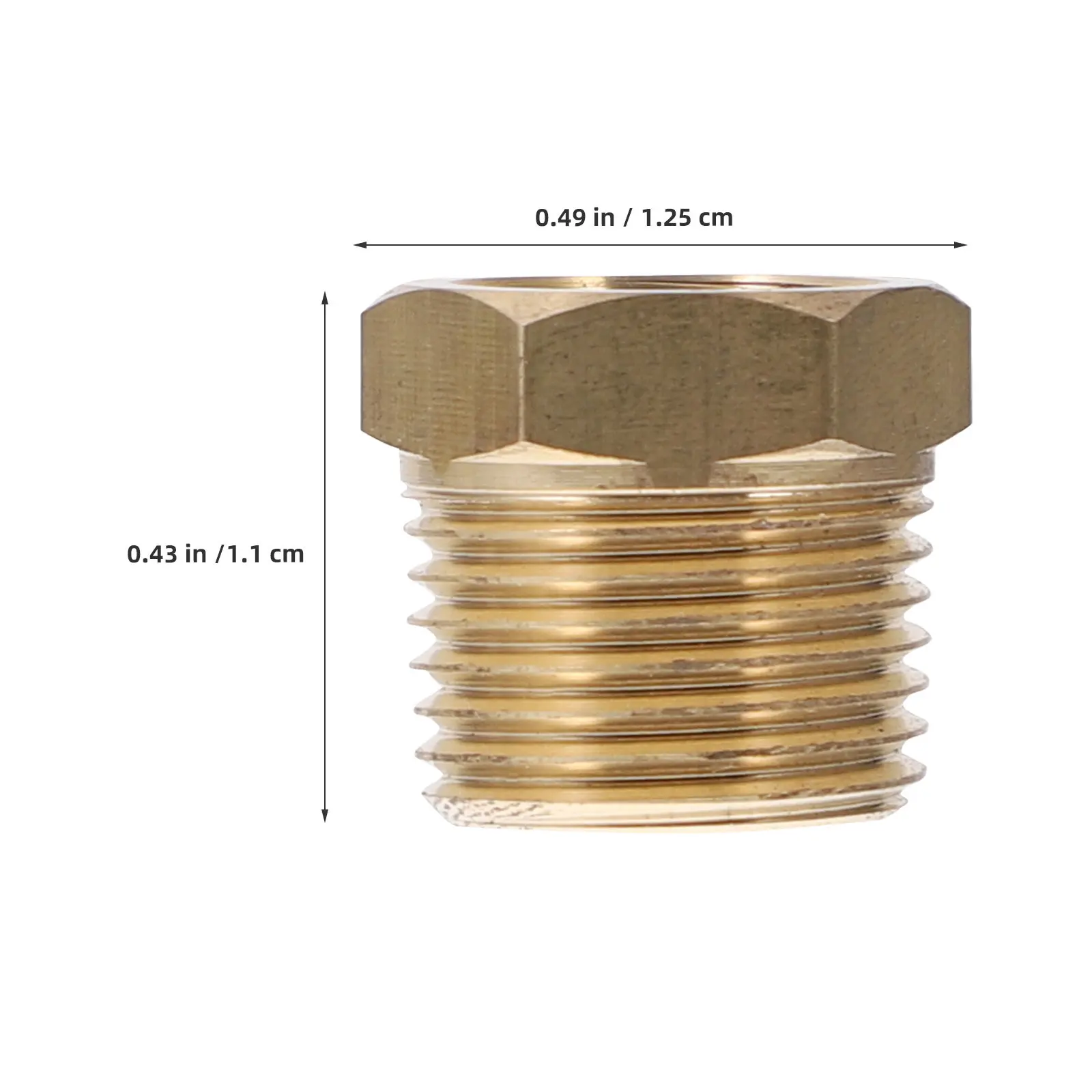 9Pcs Pipe Fitting Reducer 1 4 Inch Npt Male to 1 8 Npt Female Brass Threaded Adapter for Hydraulic Plumbing Applications view 4