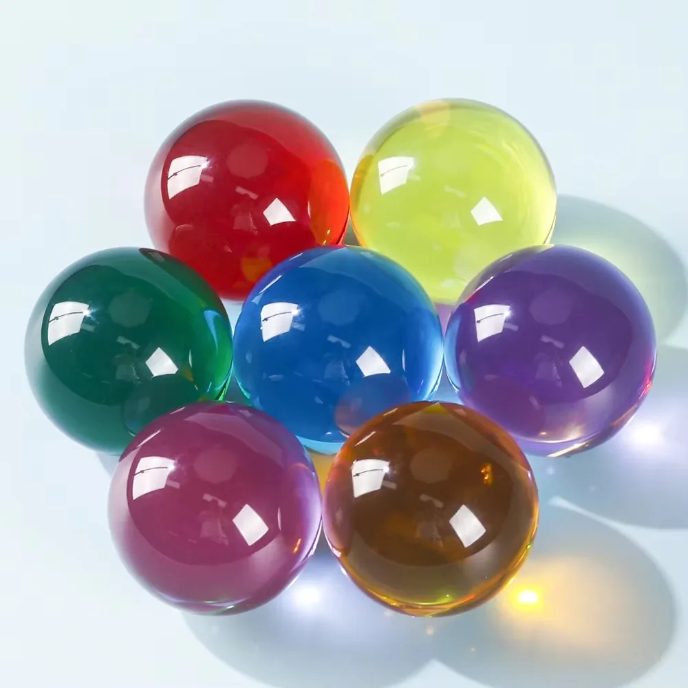 K9 Multicolor Color Crystal Glass Ball Lens Ball Crystal Ball Stand For Sphere Photography Decoration Home Decorative Ball Globe