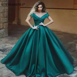 Sexy Boat Neck Satin Long Evening Prom Dresses for Women 2024 Summer Elegant Cocktail Formal Party Ball Gown Floor Length Dress