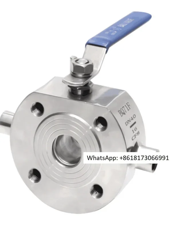 Stainless steel insulation jacket Italian thin clamp ball valve BQ71F16P petroleum flange heat transfer oil