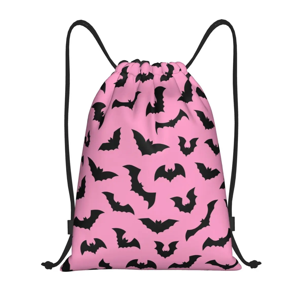 

Пастельные готические розовые черные летучие мыши, рюкзак на шнурке, сумки для мужчин и женщин, легкий спортивный рюкзак для Хэллоуина, ведьмы, сумки для йоги