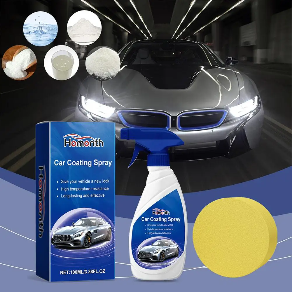 

100ml Car Ceramic Coating Spray Quick Nano-Coating Cleaning Paint Care Car Car Agent Plating Wax Accessories Crystal I4A6