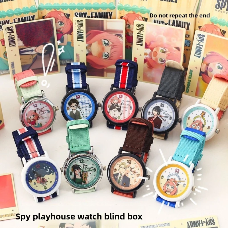 

SPY FAMILY Anya Forger Anime Cartoon Cute Student Watch Creative Kawaii 2D Boys and Girls Blind Box Figurine Wristwatch Toy Gift