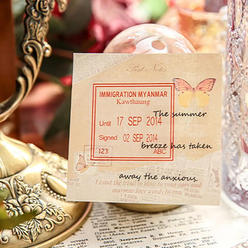 ملاحظات لاصقة عتيقة ، ورق الكتابة اليدوية ، فراشات مختوم أنيقة ، مذكرة بسيطة ، ملاحظات ، سلسلة ملاحظات ، ديكور بطاقة