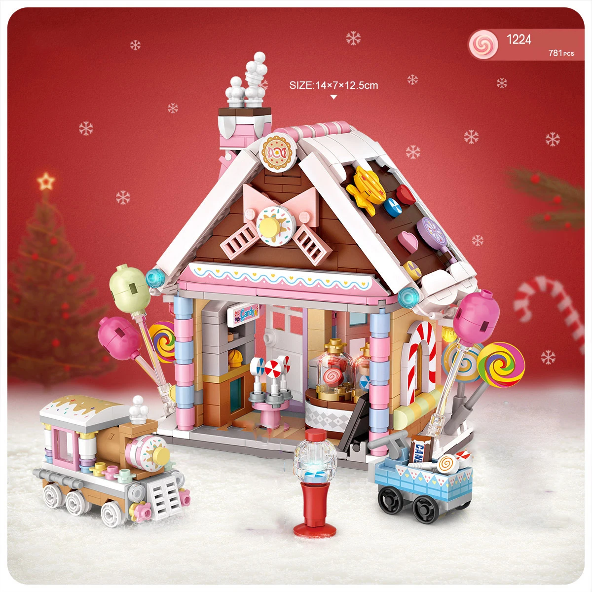 Idea Nanobrick Mini City Street View Micro Diamond Block Pets Coffee Fruit Candy Shop Build Brick Streetscape Construction Toy
