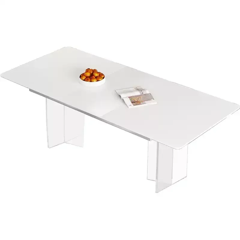 Slate suspension dining table Household acrylic island cream telescopic rectangular table