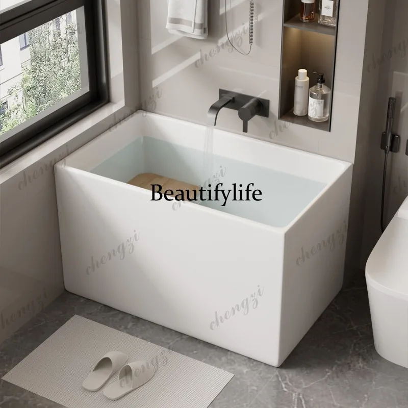 S178 acrylic deep soaking bathtub Japanese independent household free installation removable bathtub bath bucket
