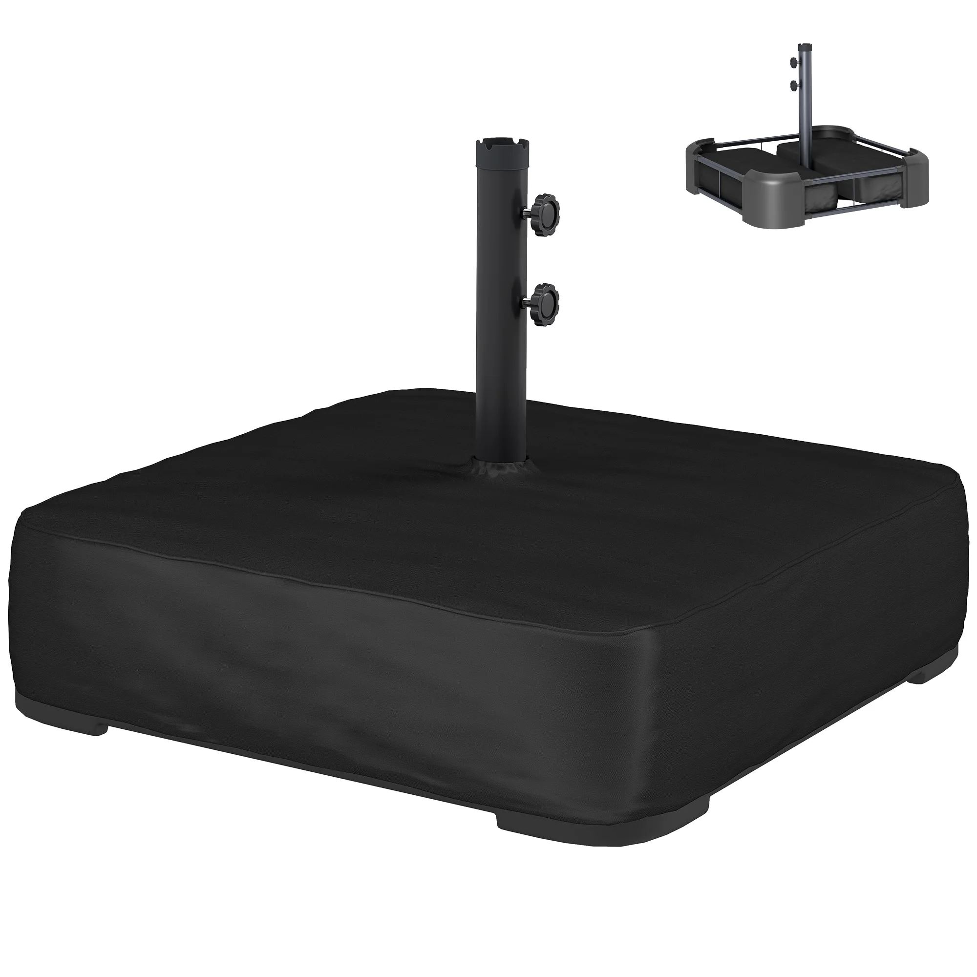 Outsunny Patio Umbrella Base 176 lbs Sand Filled for 1.9