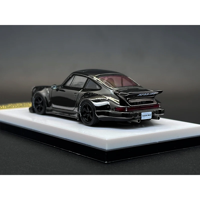 MC In Stock 1:64 RWB 930 Whale Wing Chrome Gray Diecast Diorama Car Model Collection Toys