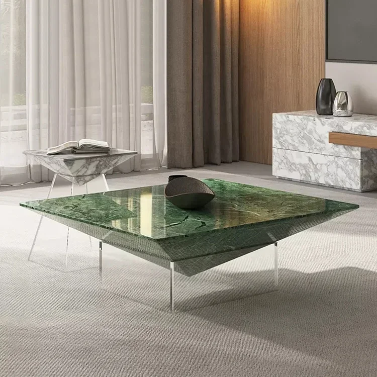 Marble coffee table Living room furniture Unique central table