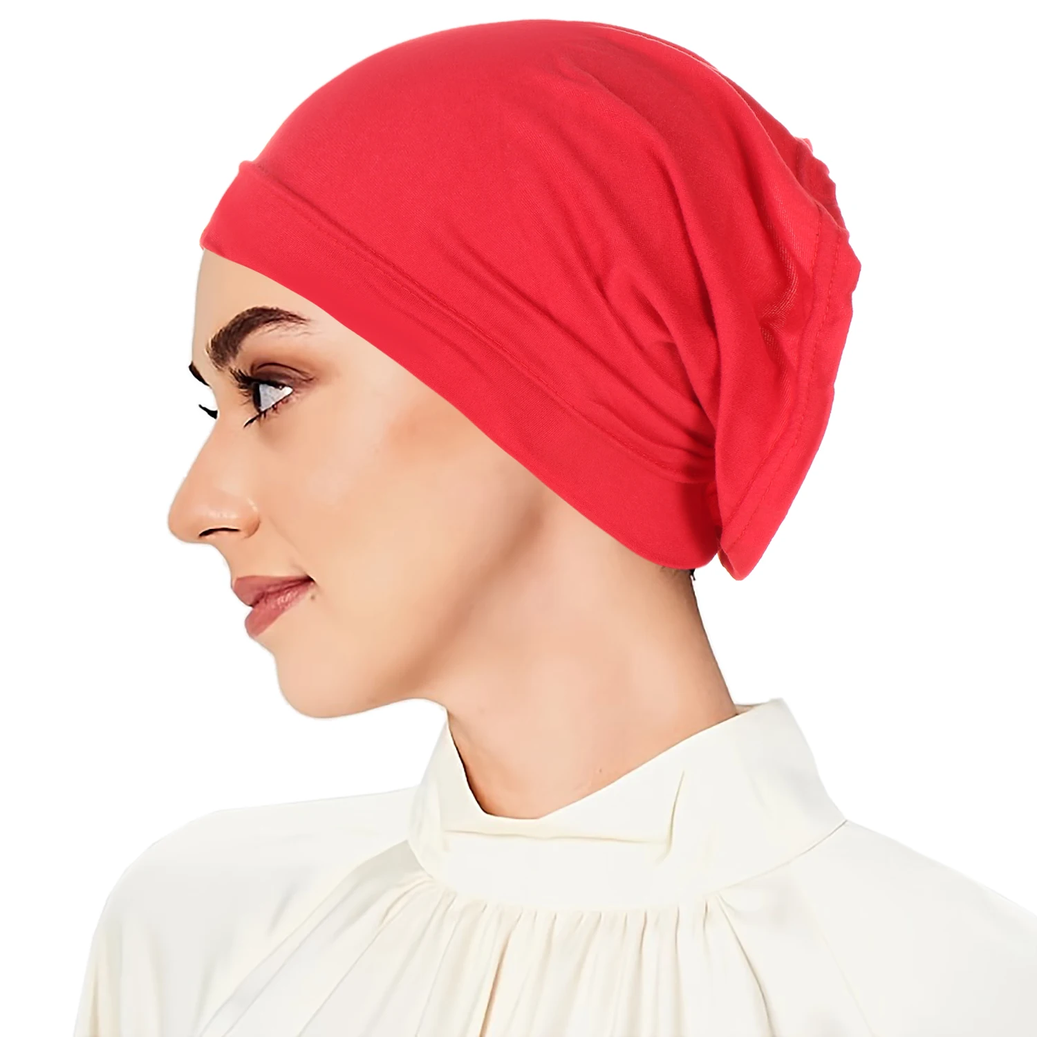 Fashion Muslim Hijab Caps Solid Underscarf Women Veil Modal Cotton Hijab Muslim Scarf Turbans Head Women\'s Hijabs Hat Islamic