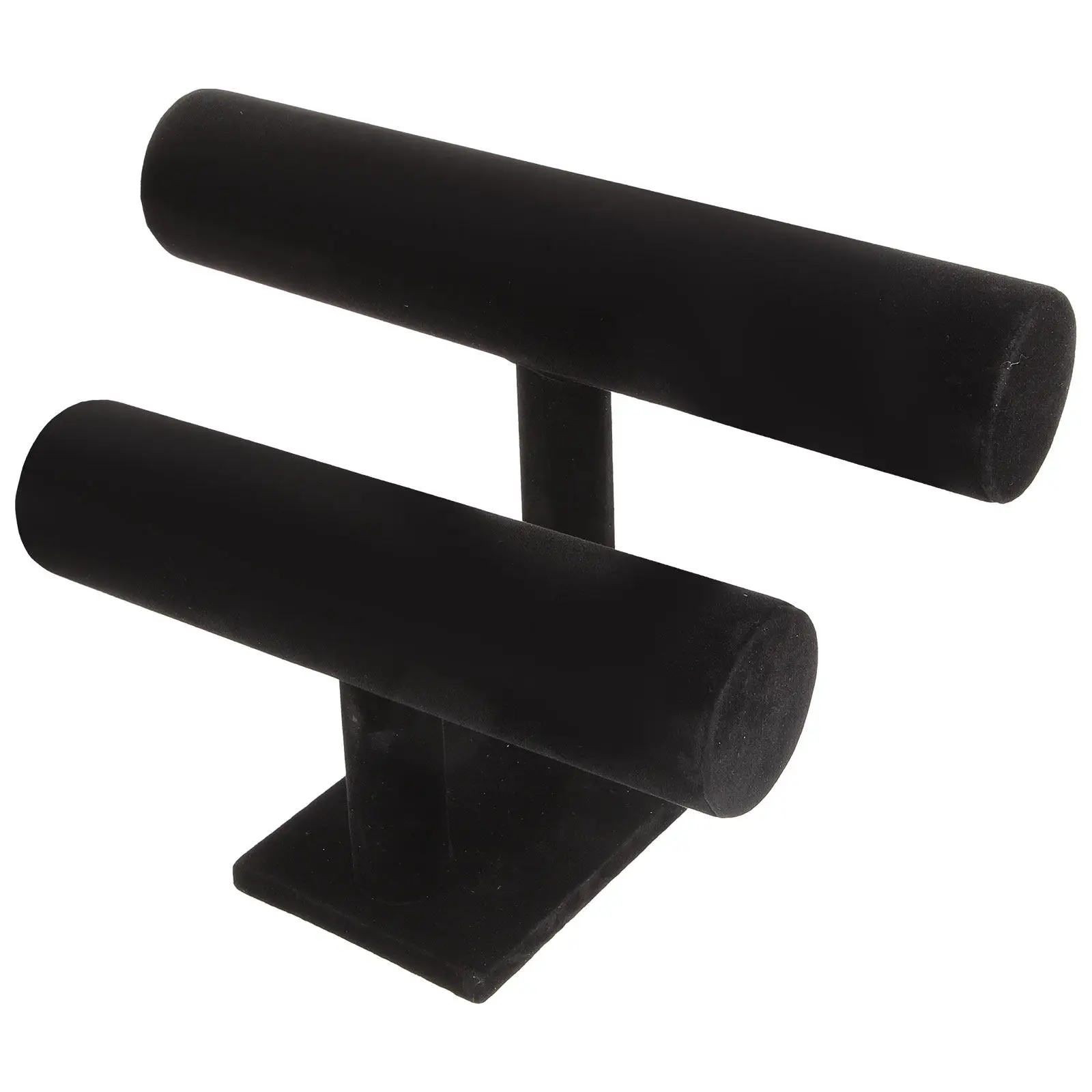 

Two Tier Detachable Bracelet Holder Jewelry Display Stand Black for Organization Protection and Shop Decoration