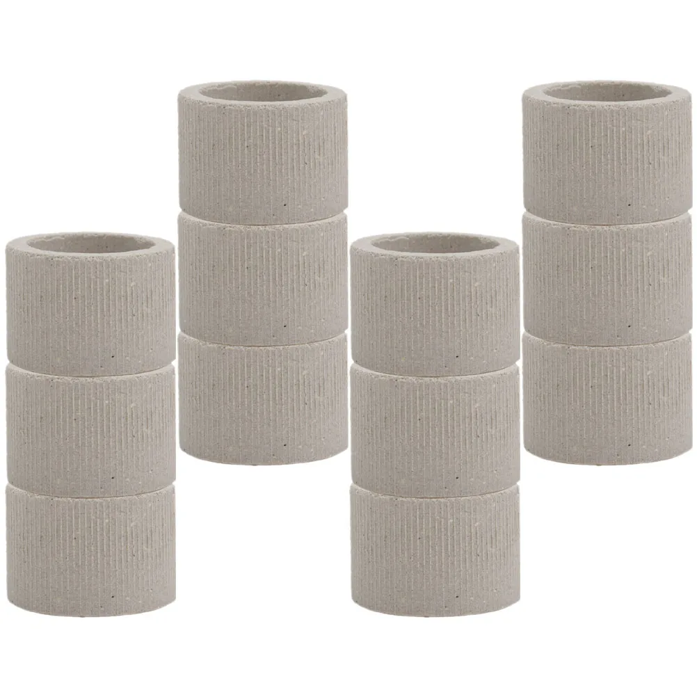 

12Pcs Water Grass Fixed Ring Premium Ceramic Aquarium Plant Holder for Fish Tank Anti-Float Fixing Base with Biological