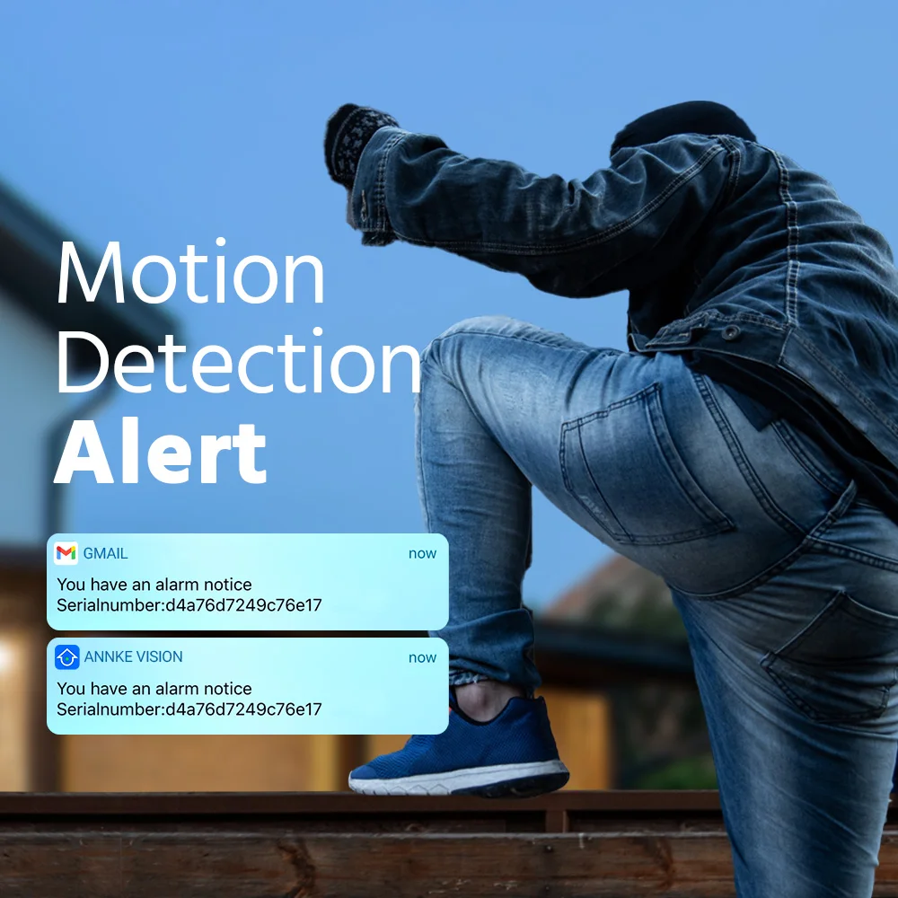 ANNKE 5MP DVR مجموعات المراقبة الأمنية 8 قطعة كاميرات خارجية مزدوجة الضوء IP67 مانعة لتسرب الماء H.265 + 8CH DVR نظام الكاميرا إنذار