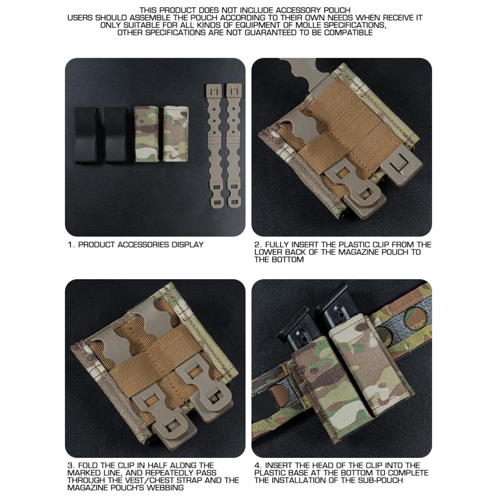 حقيبة مجلة بندقية صيد ، سريعة 9 ، حقيبة واحدة ، مزدوجة ، حامل إيرسوفت مع مشبك دعم من النايلون