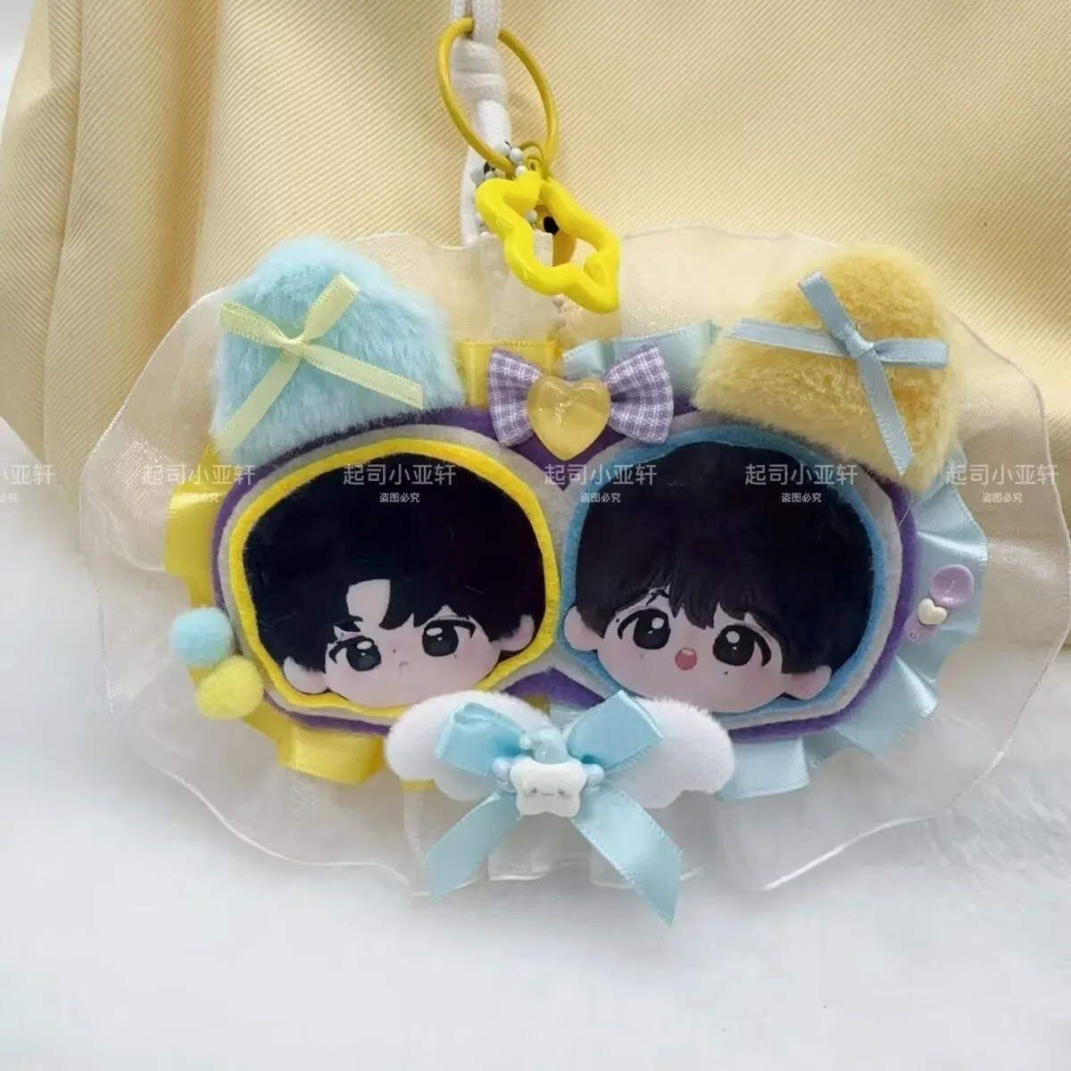 "عكسي الحب Tian Xuning Ziyu، Xu Ni Yu Sheng، CP قماش غير منسوج، سلسلة مفاتيح دمية رأس قلادة المنتج النهائي