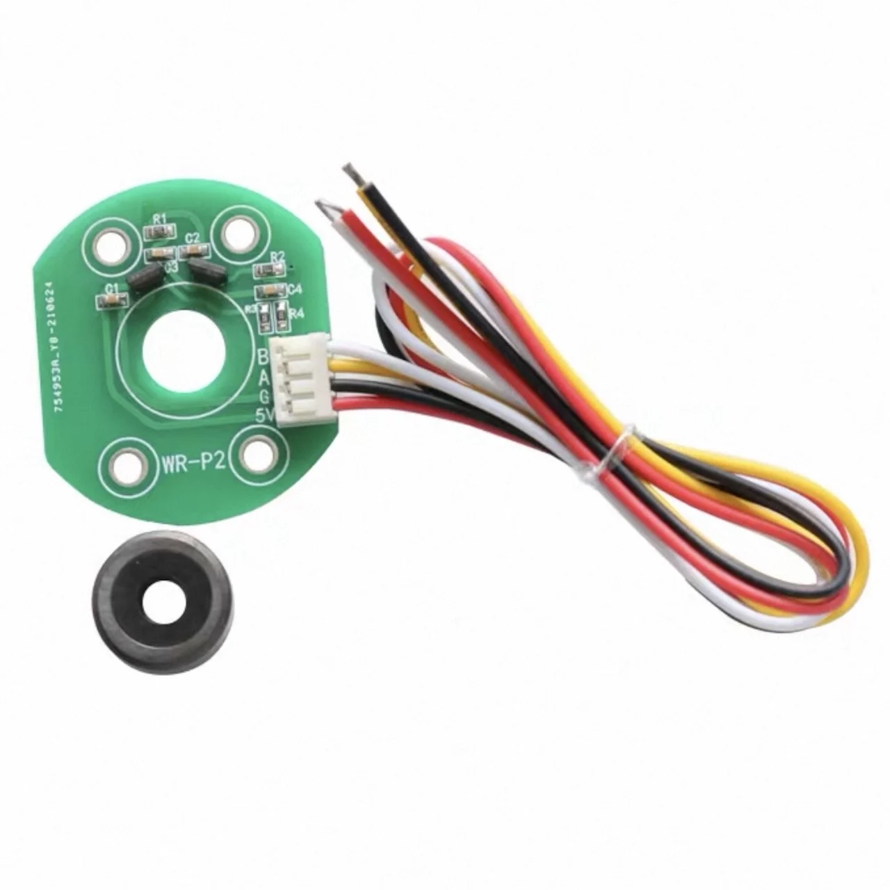 2PPR Hall Encoder 5MM Shaft Effect AB Orthogonal Encoder for Electric Toys Tools Speed Direction Rotation Magnetic Sensor WR5-P2