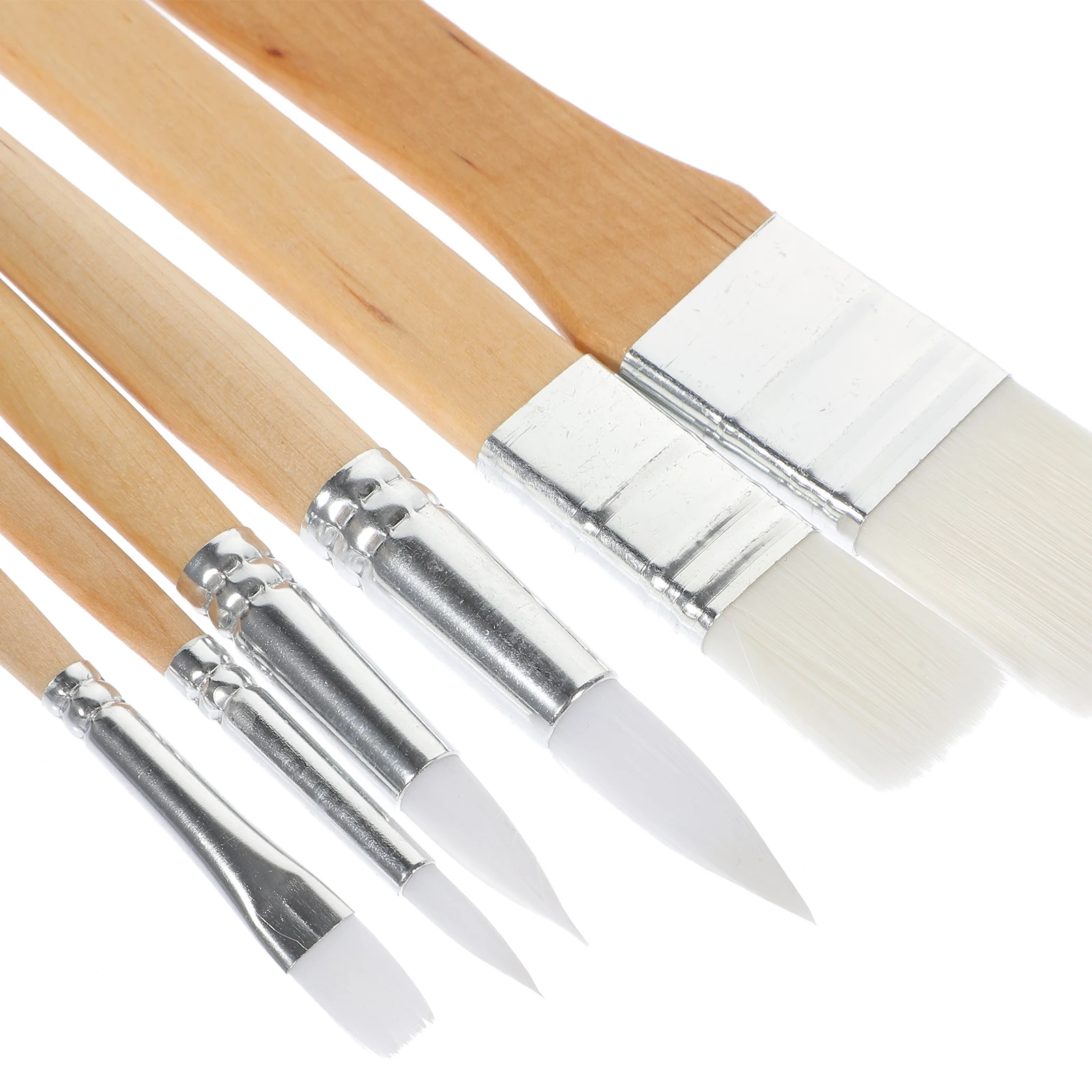 

6 Pcs Oil Brush Painting Professional Brushes Tools Paintbrush Watercolor for Wood Artist Accessories