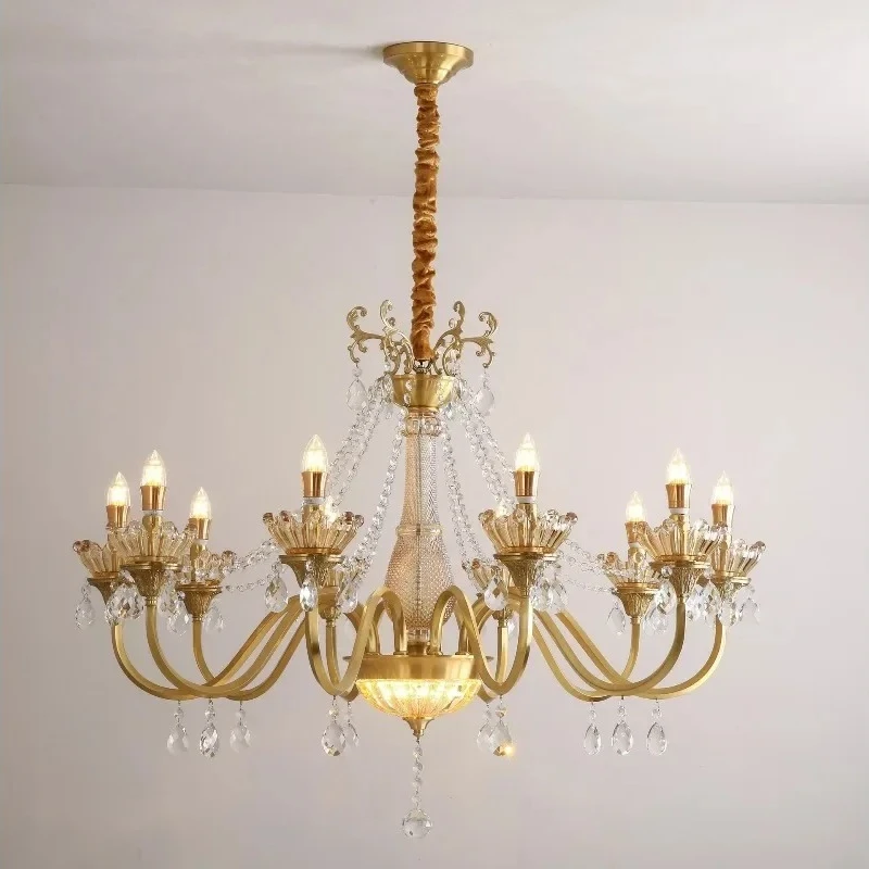 

MZISOSOD for French style crystal chandelier living room lighting modern creative art pendant light bedroom dining table