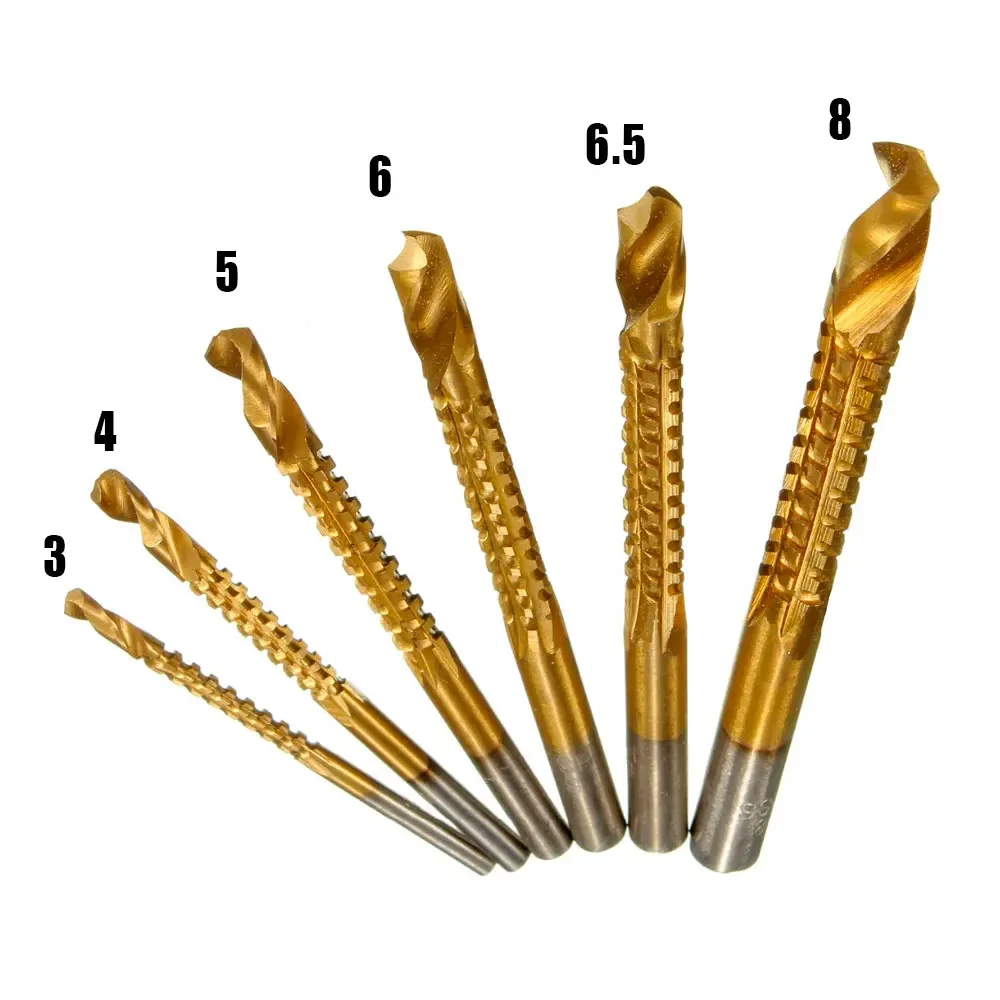 Prodrill 6/10Pcs Titanium Coated HSS High Speed Steel Drill Bit Set Tool Woodworking