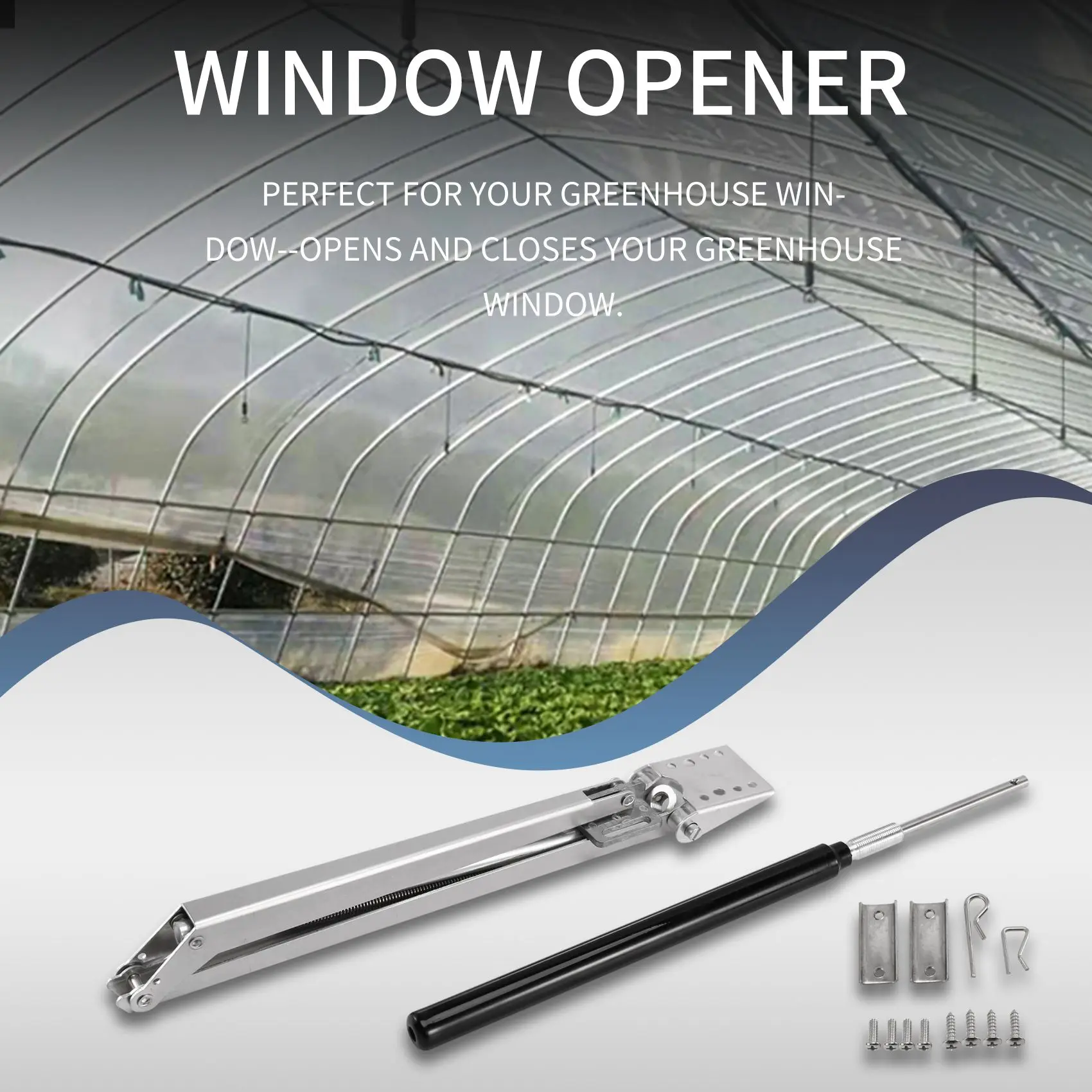 A73M-Automatic Aluminum Alloy Greenhouse Window Opener Roof Vent Autovent Solar Heat Sensitive Automatic Greenhouses Window Open