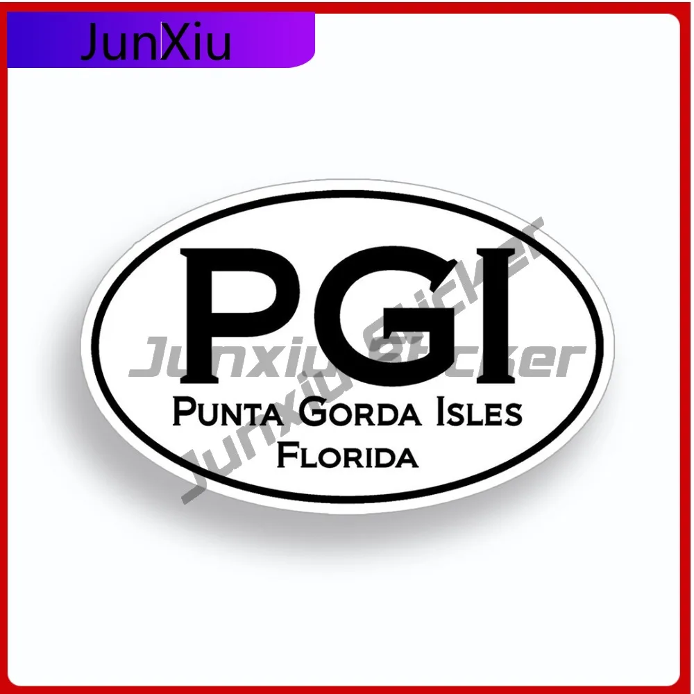 

Punta Gorda Isles Florida Sticker PGI Cup Vehicle Decal Funny Waterproof Vinyl Car Laptop Window Bumper