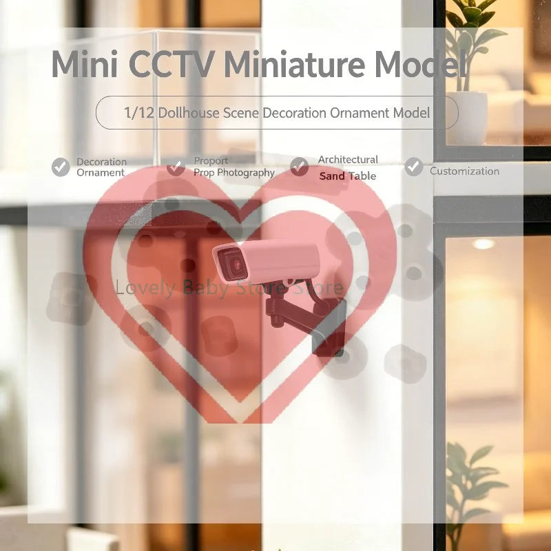 【BS】1/12 Dollhouse Mini Surveillance Camera Model For Micro Landscape Decoration Miniature Food And Play Scene Ornament