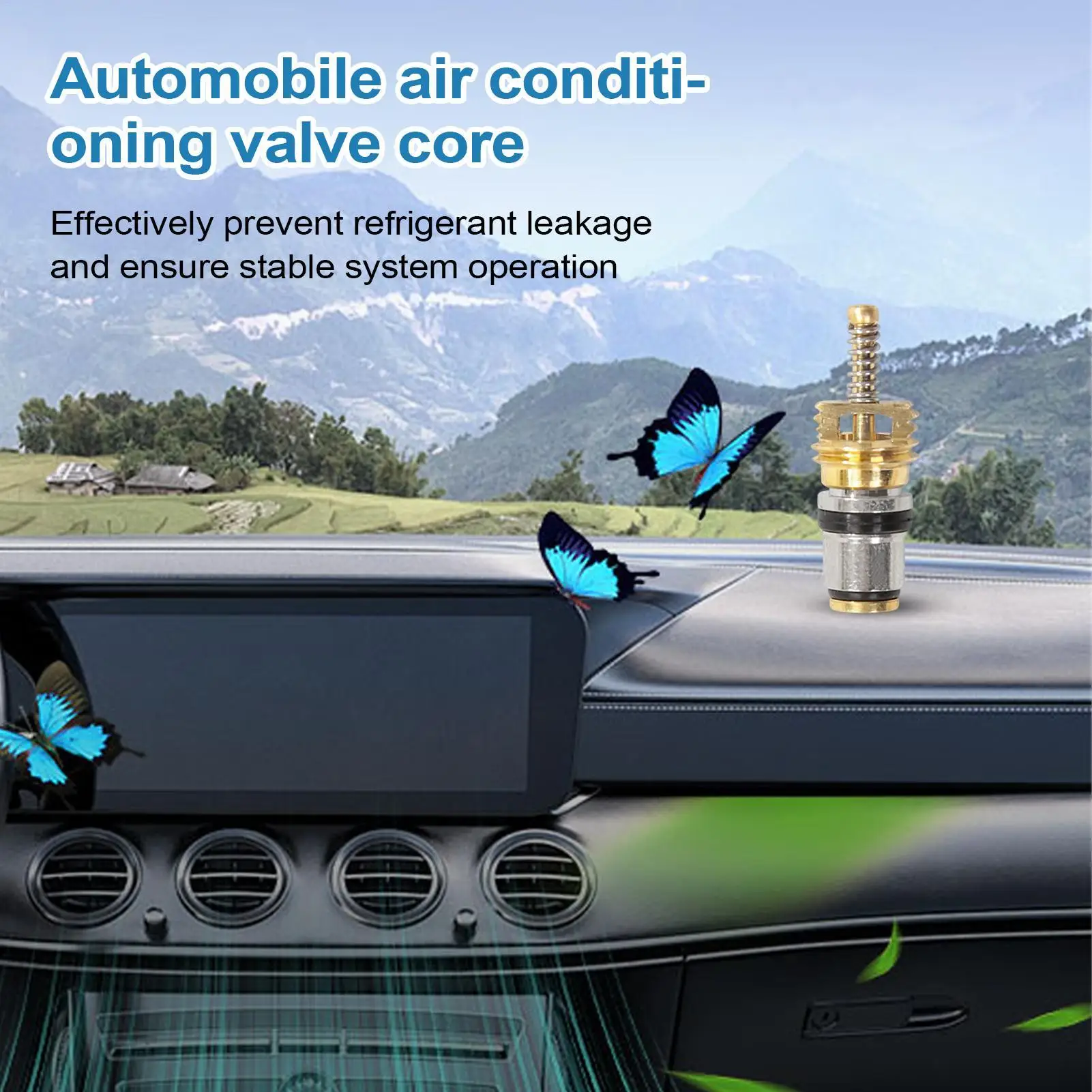 

Сердечник клапана переменного тока для автомобиля, сердечник клапана кондиционера, 10 шт., аксессуары для ремонта переменного тока высокого давления для автофургона, автомобиля, HVAC