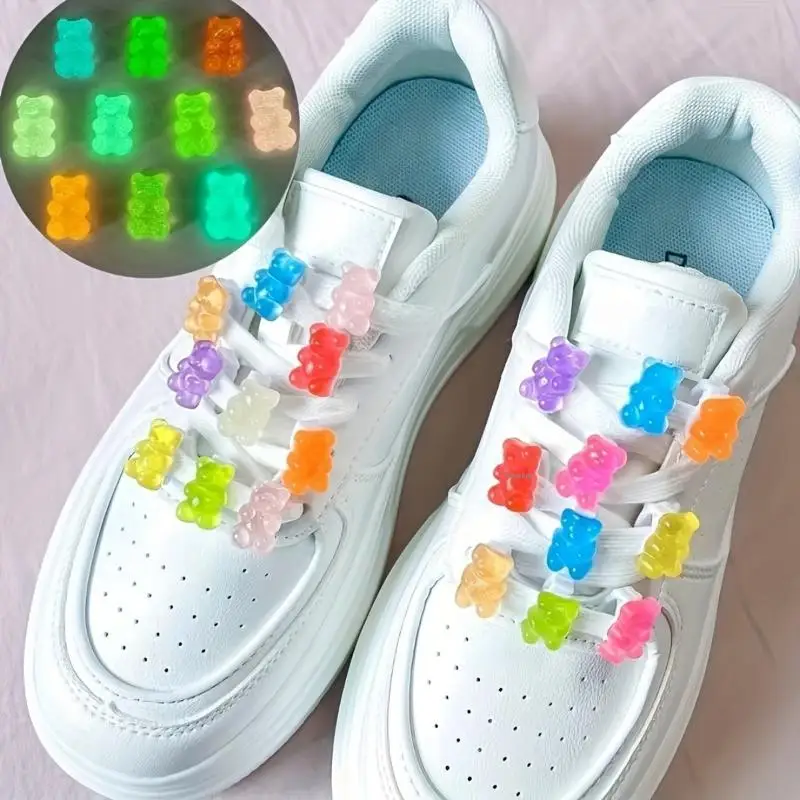 

10/12/14/16/20Pcs Set Cute Jelly Bear Shoe Decoration Charms For Clog Women And Man Sandals Decoration ﻿