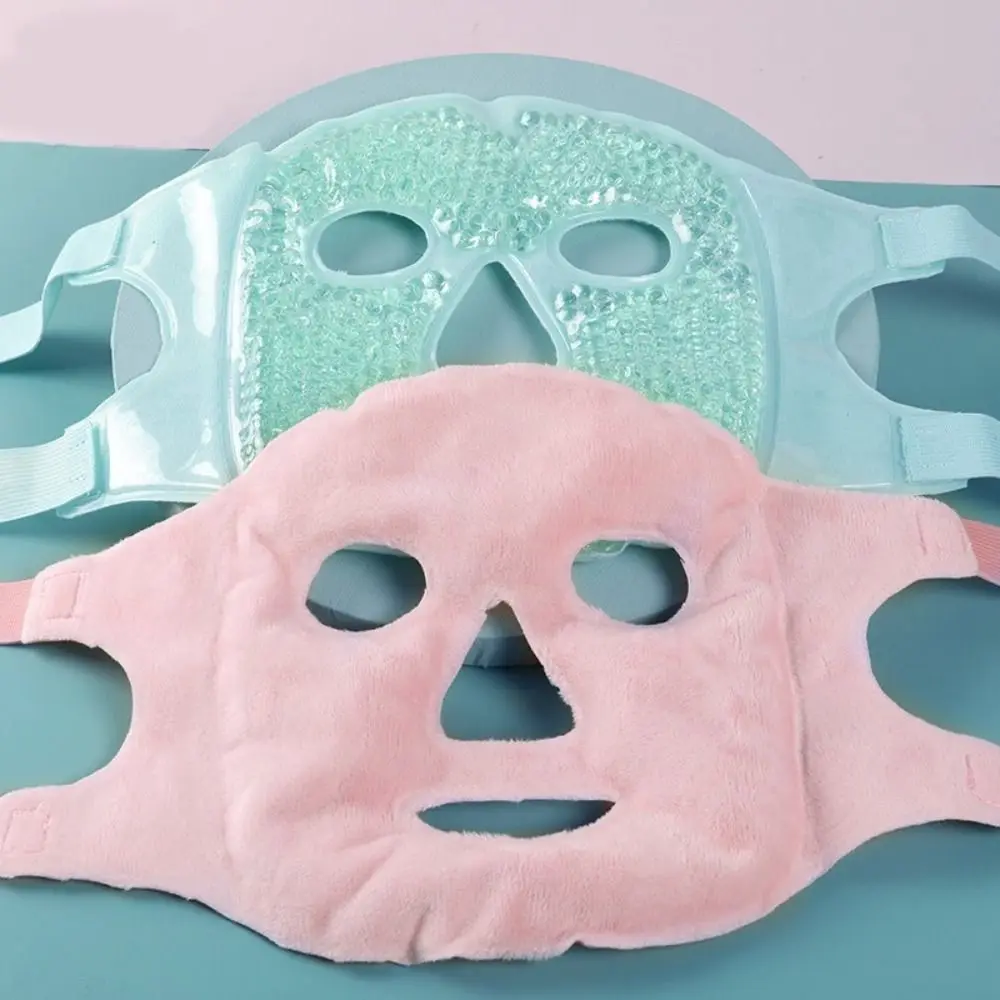 Relieve Fatigue Ice Gel Eye Face Mask Reduce Face Puff Reusable Sleeping Ice Pack Gel Beads Compress Cold and Hot Heat