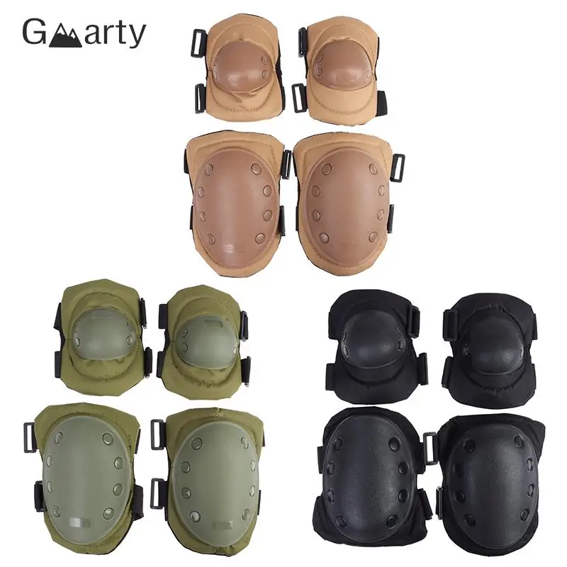 1Set Tactical Elbow Knee Pads Protector Outdoor Sport Kneecap Protect Your Safety Military Equipment Climbing Hiking