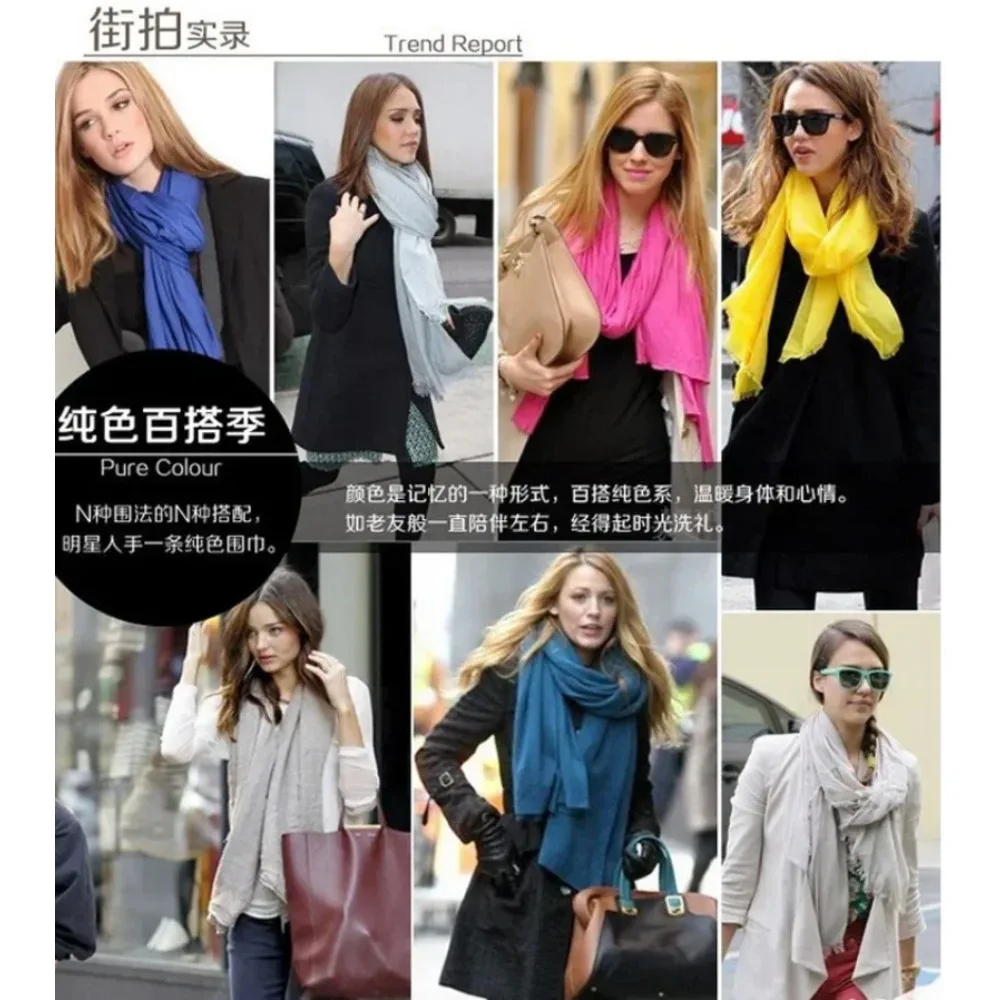 السيدات لينة القطن وشاح طويل شال دافئ منديل اللفاع الحجاب بألوان متعددة للنساء التفاف الأوشحة الأنيقة