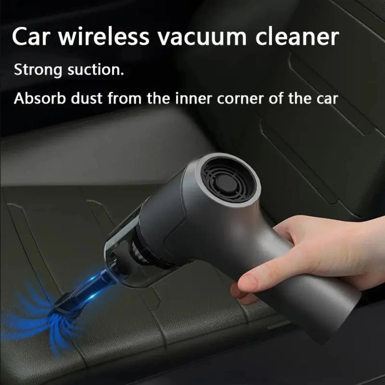 High-power Portable Car Mounted Wireless Vacuum Cleaner with Integrated Suction and Blowing Functions - Efficient Household Hand