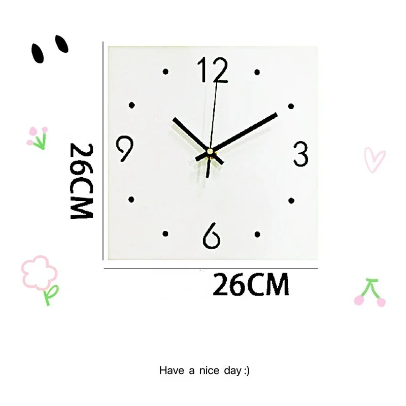 Creative Corner Wall Clock Square Simple Double Sided Wall Clock with Arabic Numeral Scale Analog Silent Wall Clock Home Decor