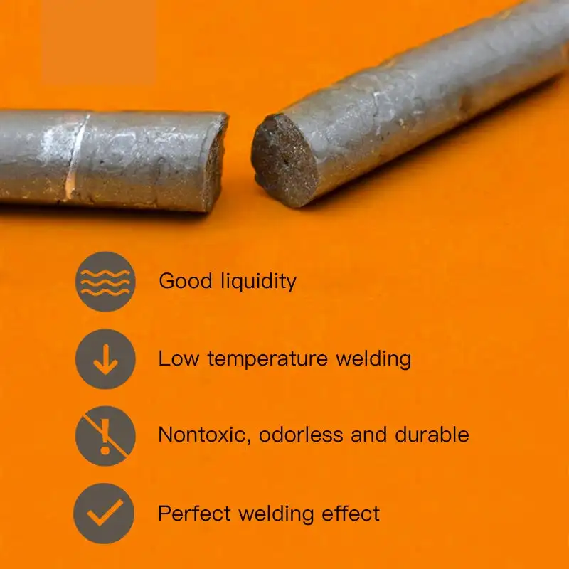 6PCS Powder Cored Aluminum Welding Rod Aluminum Low Temp Welding Rods Brazing Low Temperature Rod Solder No Need Solder Powder