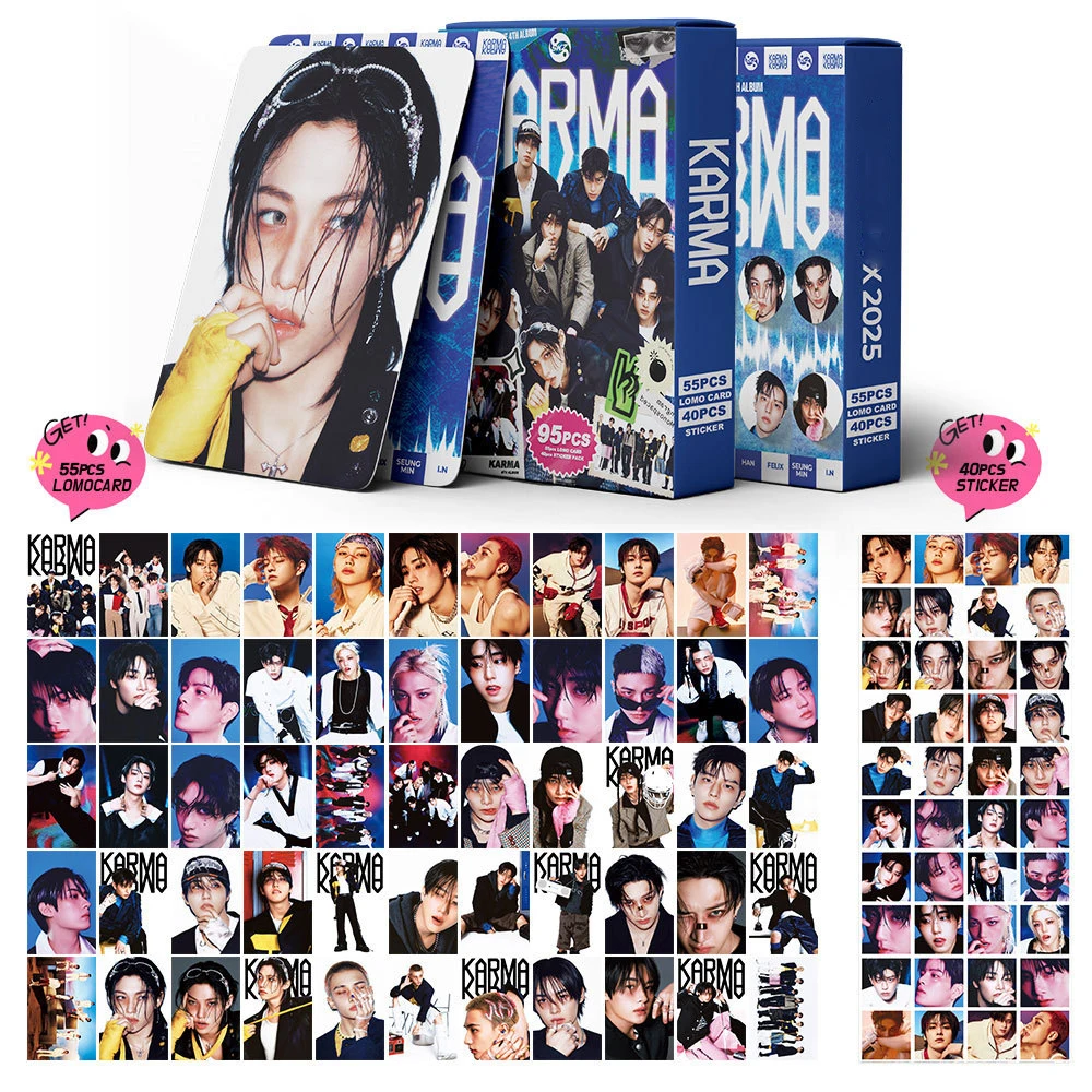 KPOP Idol KARMA Merch Photocard Album Lomo Cards BANGCHAN HYUNJIN FELIX Photobook Collection Card Poster Postcard Photos Gift