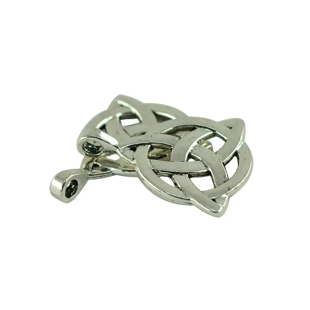 Knot Shaped Charm Pendant Antique Silver Zinc Alloy for DIY Jewelry Necklace Making and Creative Crafts