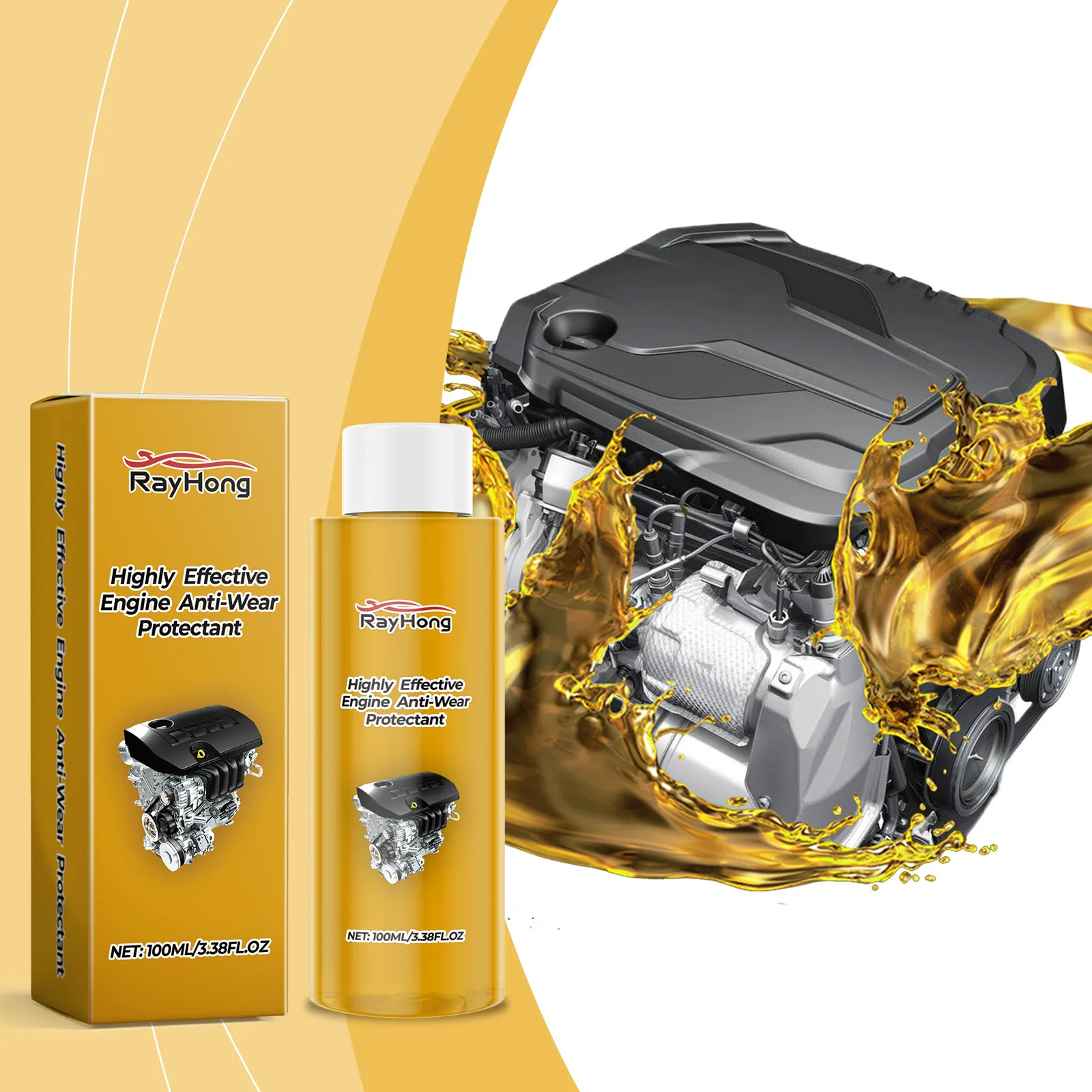 

Engine Anti-Wear Protector 100ml - Reduces Friction & Noise, Helps Extend Engine Life, Compatible with All Engine Oils